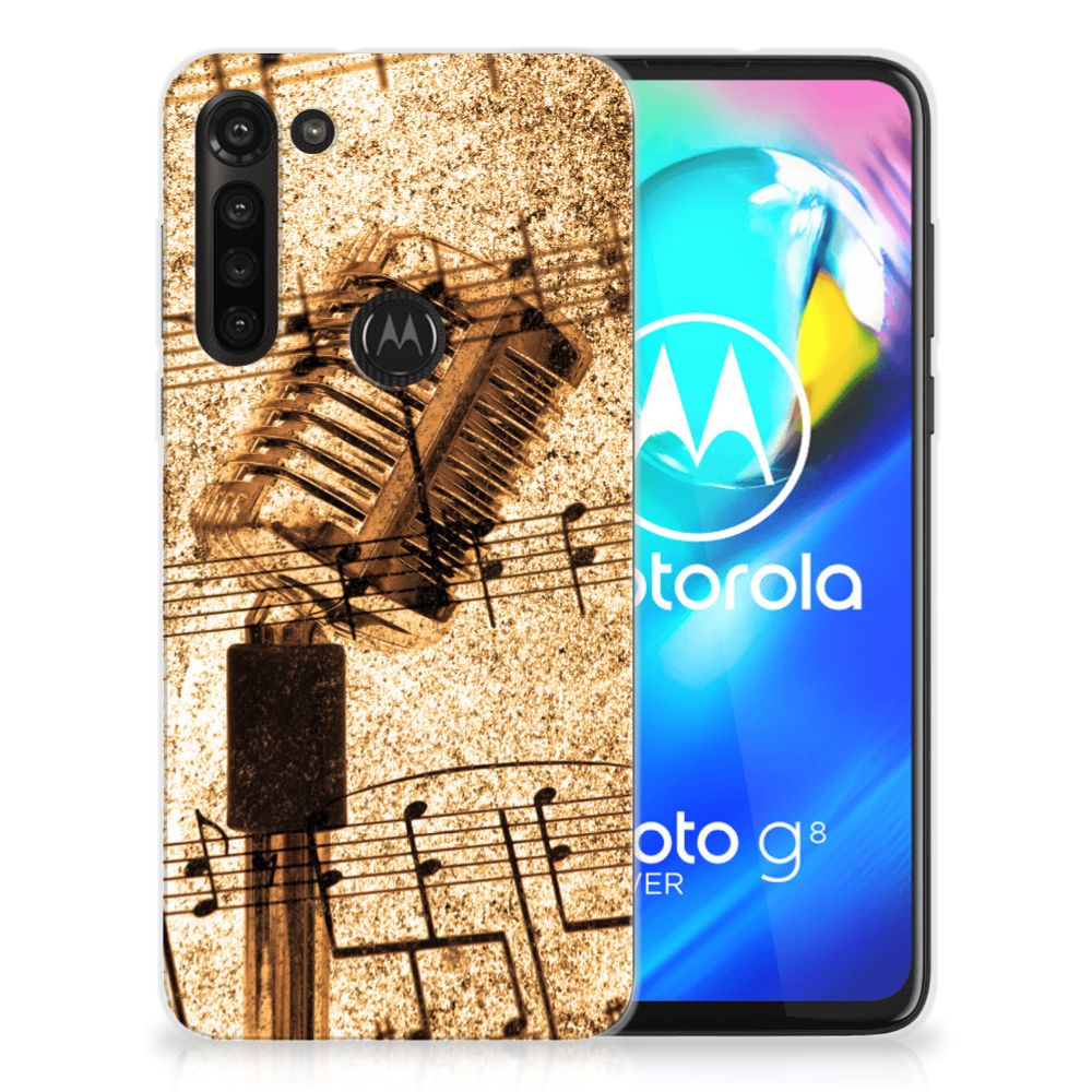 Motorola Moto G8 Power Siliconen Hoesje met foto Bladmuziek B2C Telecom