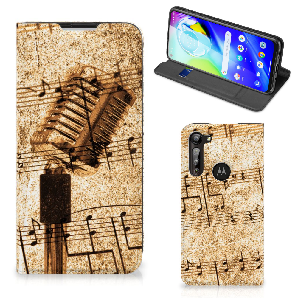 Motorola Moto G8 Power Stand Case Bladmuziek - B2C Telecom