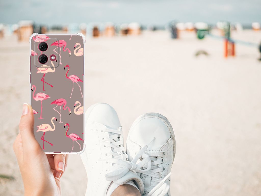 Motorola Moto G84 Case Anti-shock Flamingo flamingo design strand hand