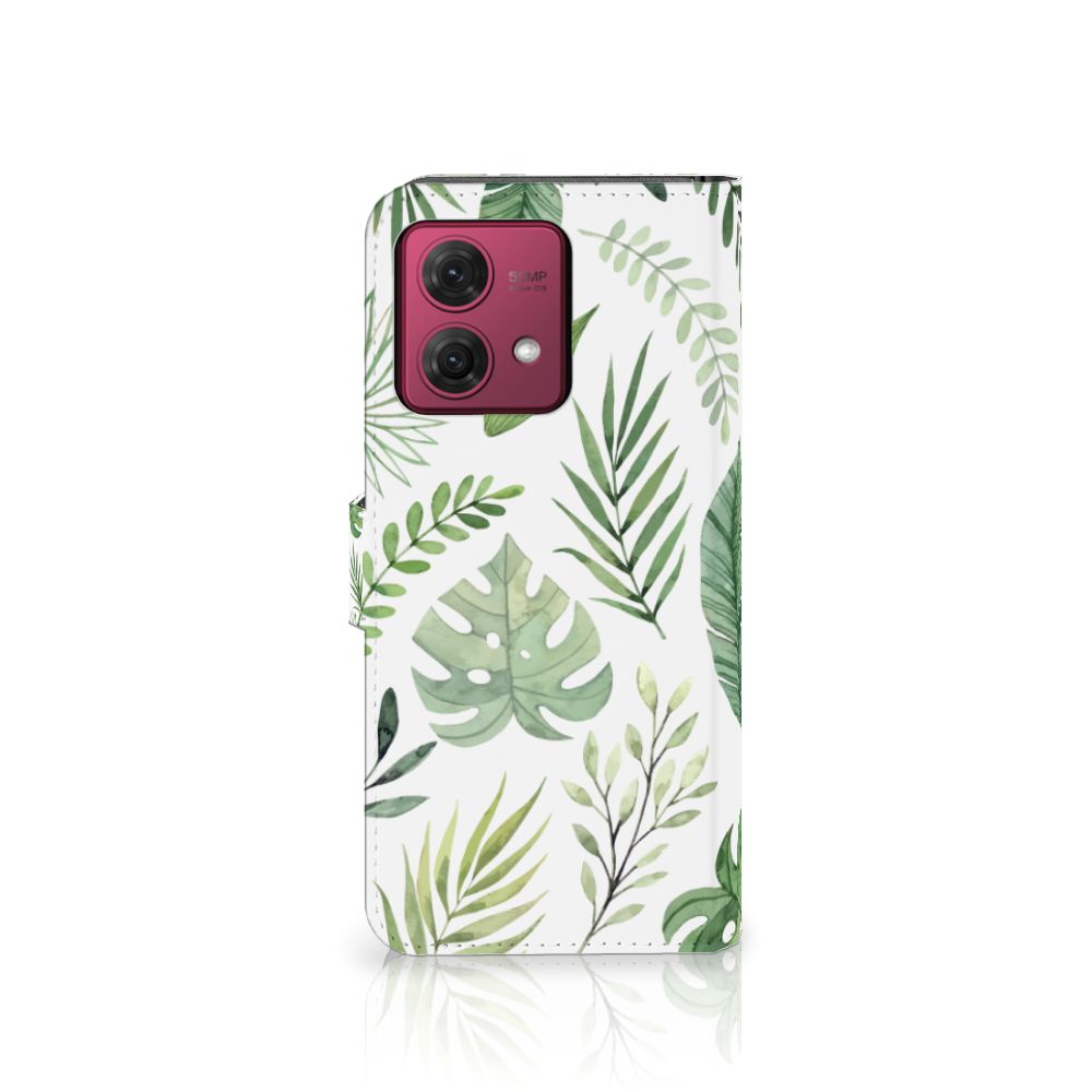 Motorola Moto G84 Hoesje Leaves telefoonhoesje bladeren voorkant