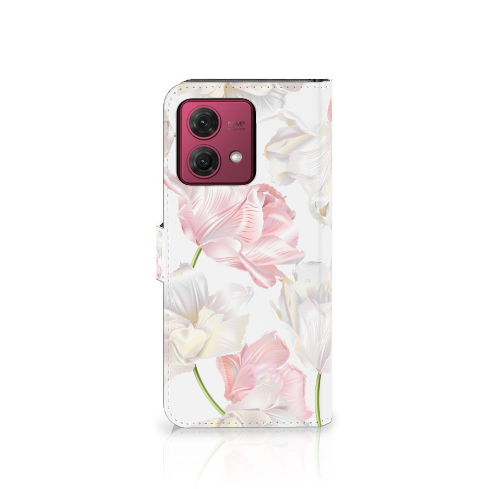 Motorola Moto G84 Hoesje Lovely Flowers hoesje bloemen aanzicht
