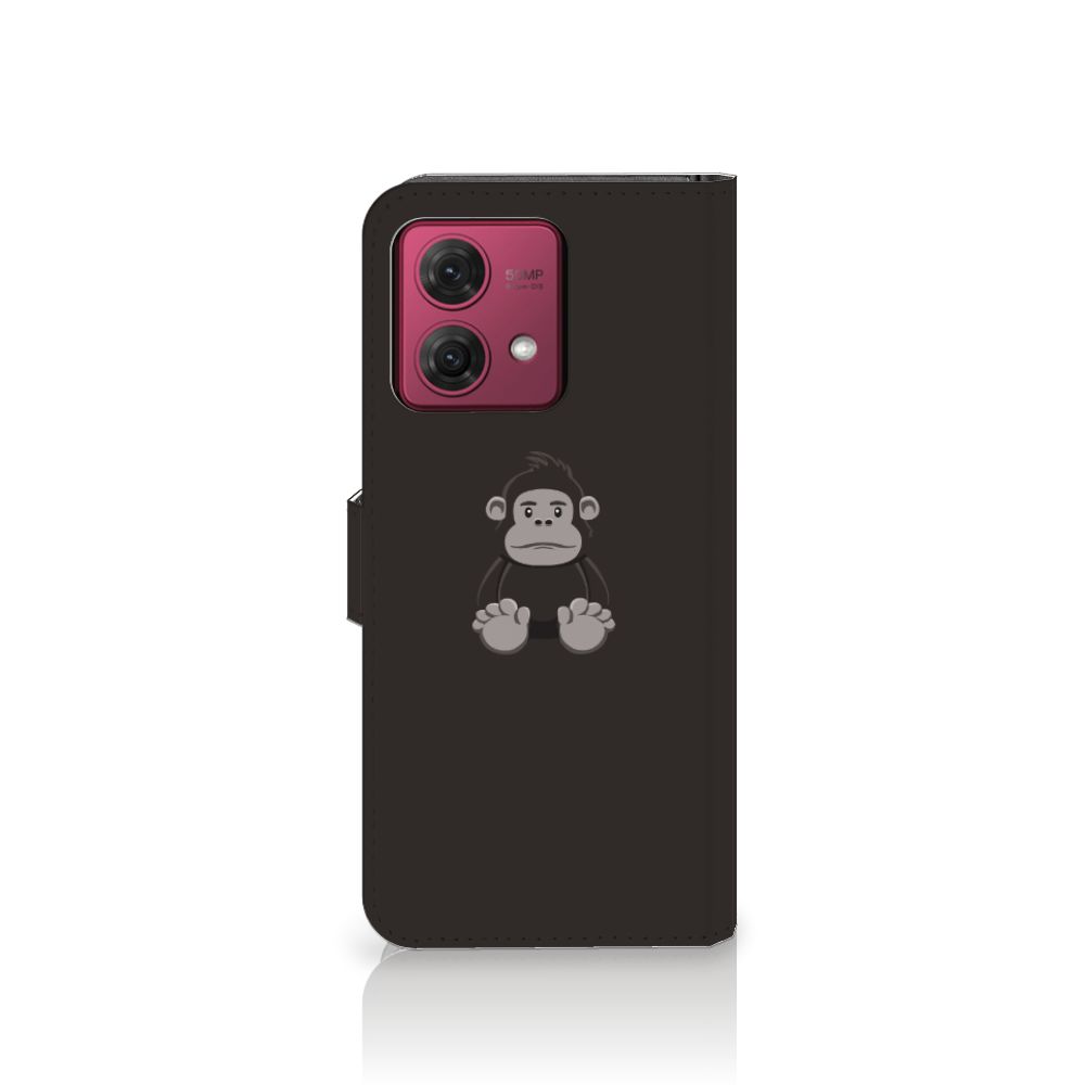 Motorola Moto G84 Leuk Hoesje Gorilla flipcase gorilla knuffelversie aanzicht