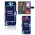Motorola Moto G84 Portemonnee Hoesje Flowers Blue DTMP design bloemen navy voorkant achterzijde
