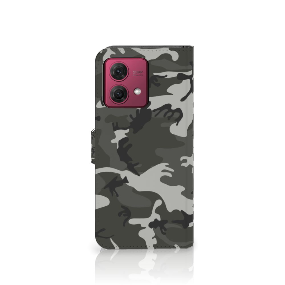 Motorola Moto G84 Telefoon Hoesje Army Light Telefoonhoesje Camouflage print zijaanzicht