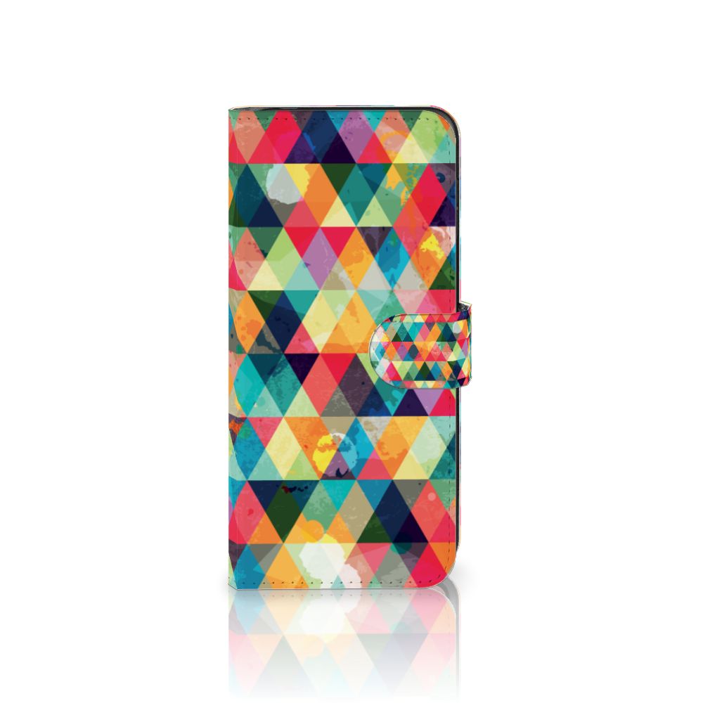 Motorola Moto G84 Telefoon Hoesje Geruit met kleurrijk patroon voor bescherming en gebruiksgemak.