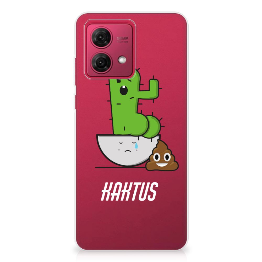 Motorola Moto G84 Telefoonhoesje met Naam Cactus Poo design met schattige cactus en poep emoji. 🎁 Bescherming en gebruiksgemak.
