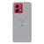 Motorola Moto G84 Telefoonhoesje met Naam Grijs Baby Olifant achterzijde design