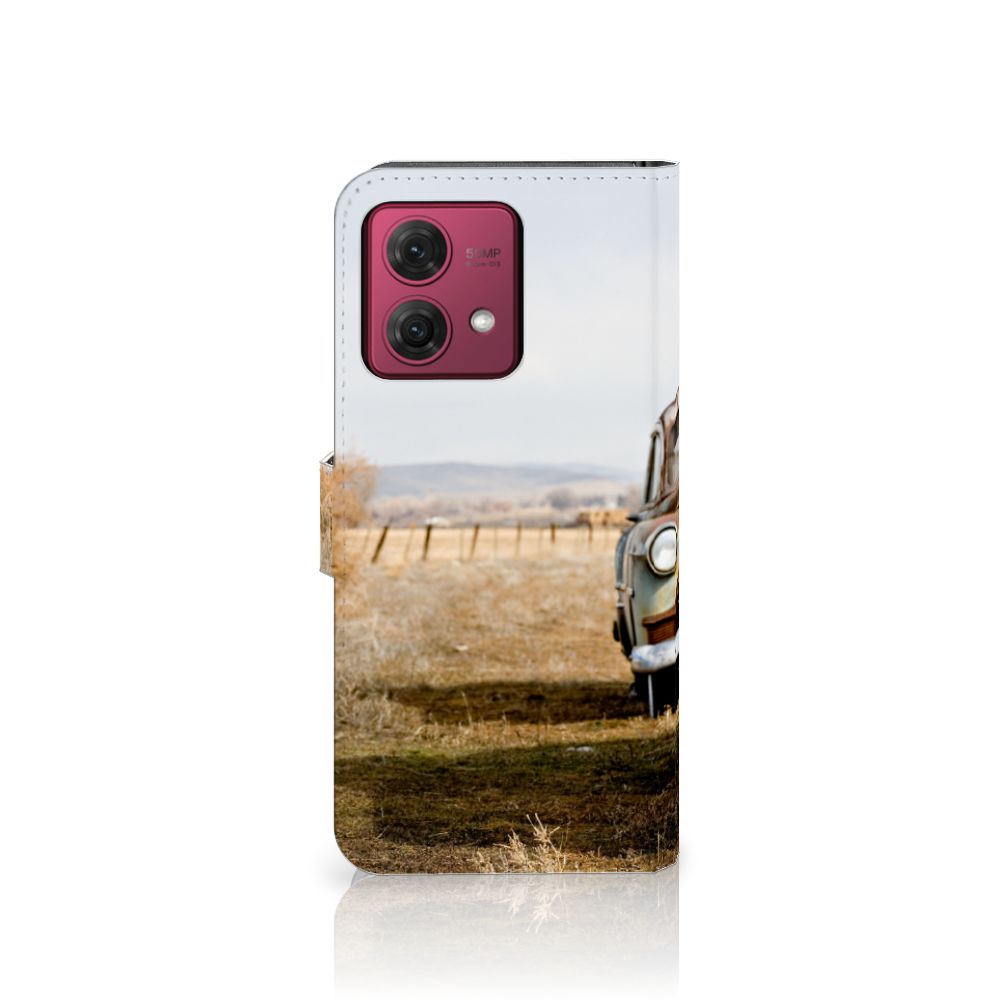 Motorola Moto G84 Telefoonhoesje met foto Vintage Auto design vintage auto aanzicht