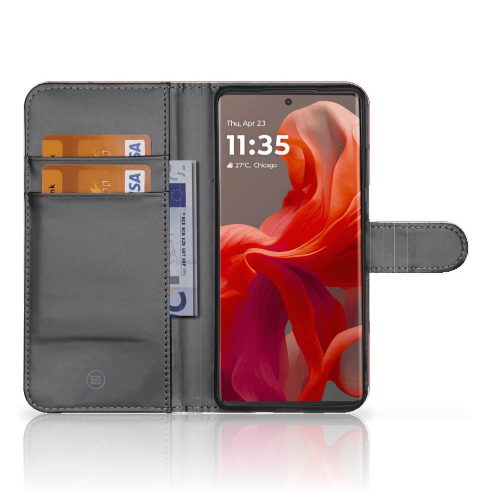 Motorola Moto G85 Bookstyle Case Oostenrijk design binnenzijde aanzicht