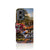Motorola Moto G85 Flip Cover Amsterdamse Grachten design fiets bloemen aanzicht