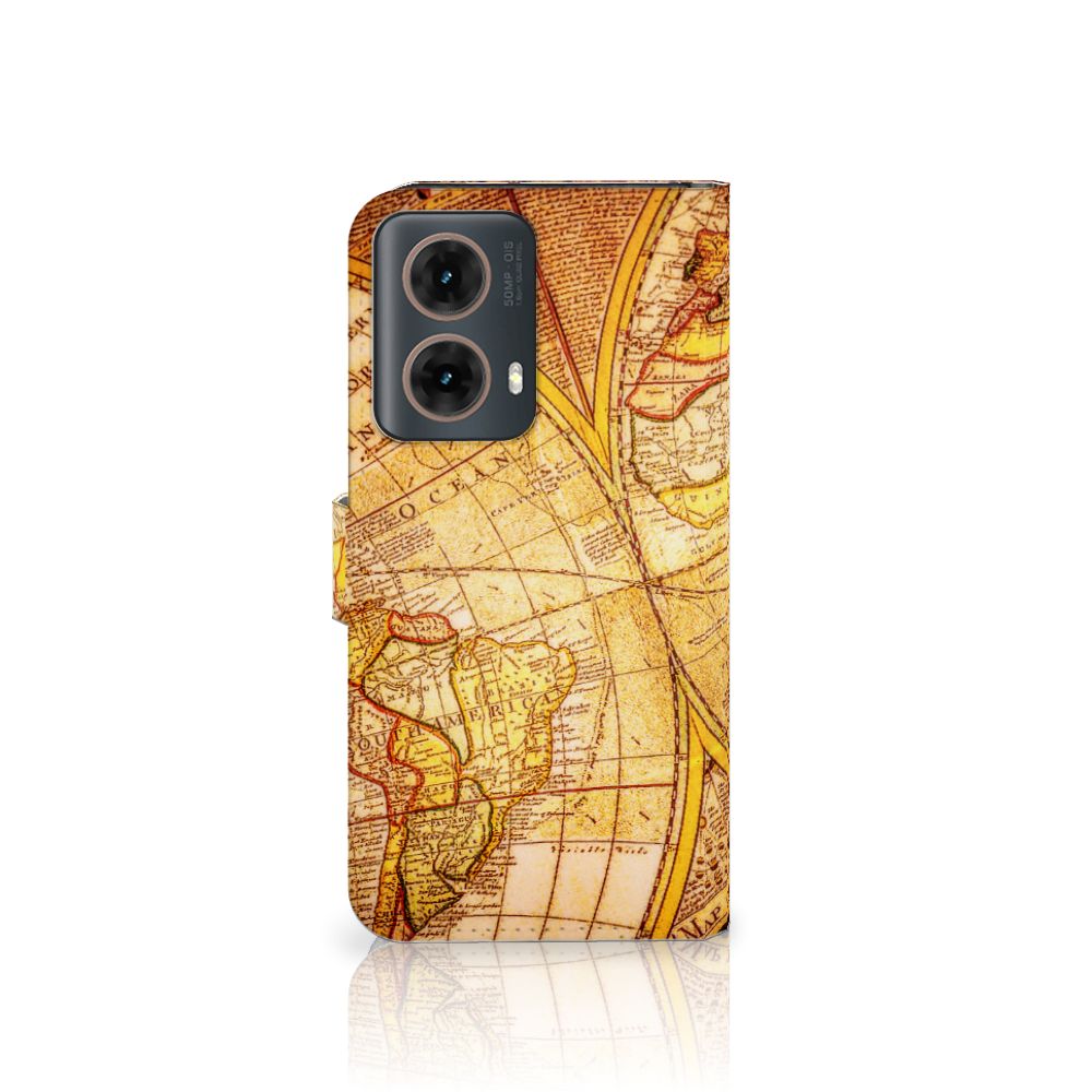 Motorola Moto G85 Flip Cover Kompas designkompas vooraanzicht