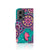 Motorola Moto G85 Hoesje Cirkels en Vlinders bookstyle design Cirkels Vlinders aanzicht