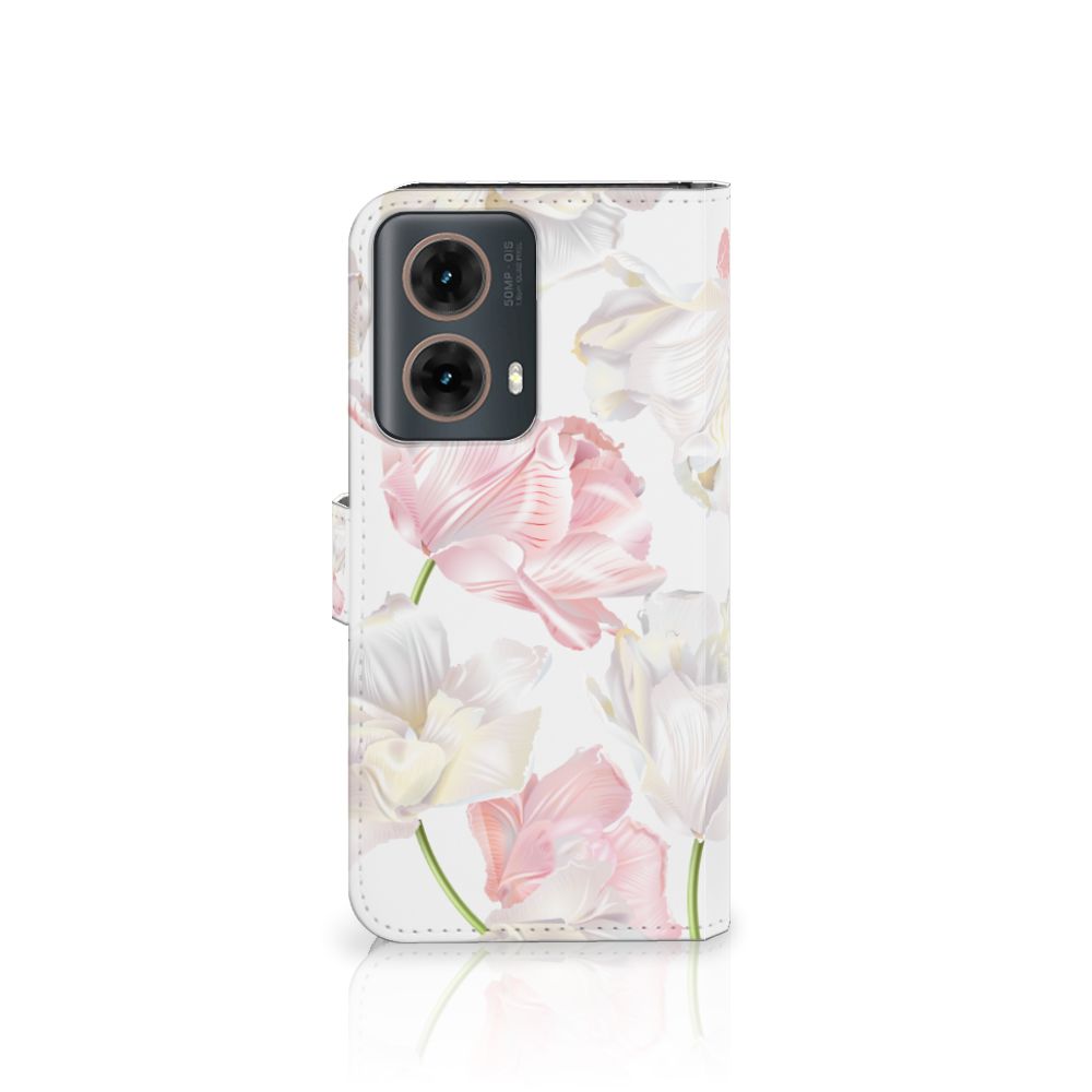 Motorola Moto G85 Hoesje Lovely Flowers hoesje met bloemen design voorkant