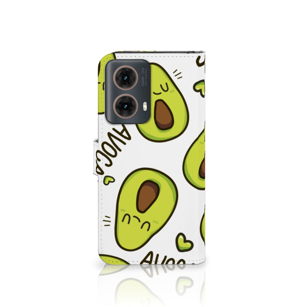 Motorola Moto G85 Leuk Hoesje Avocado Singing telefoonhoesje avocado design voorkant