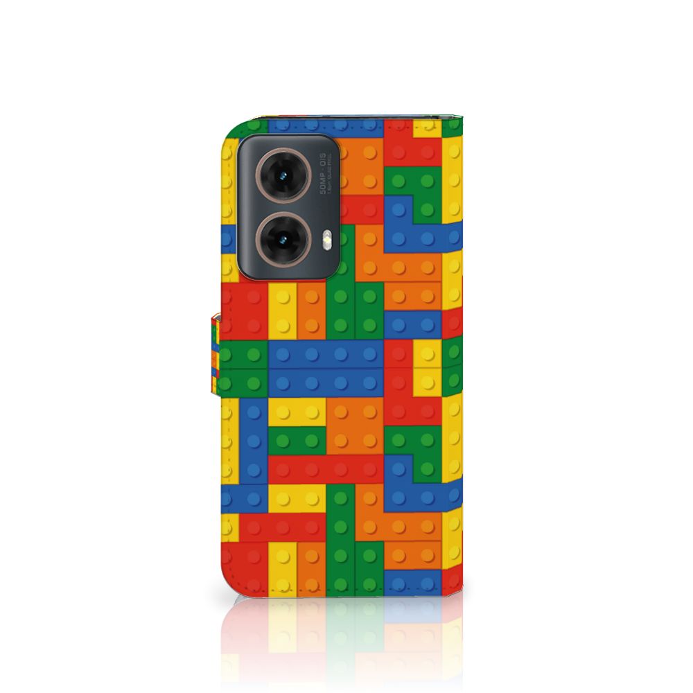 Motorola Moto G85 Leuk Hoesje Gorilla flip case kleurrijk ontwerp aanzicht