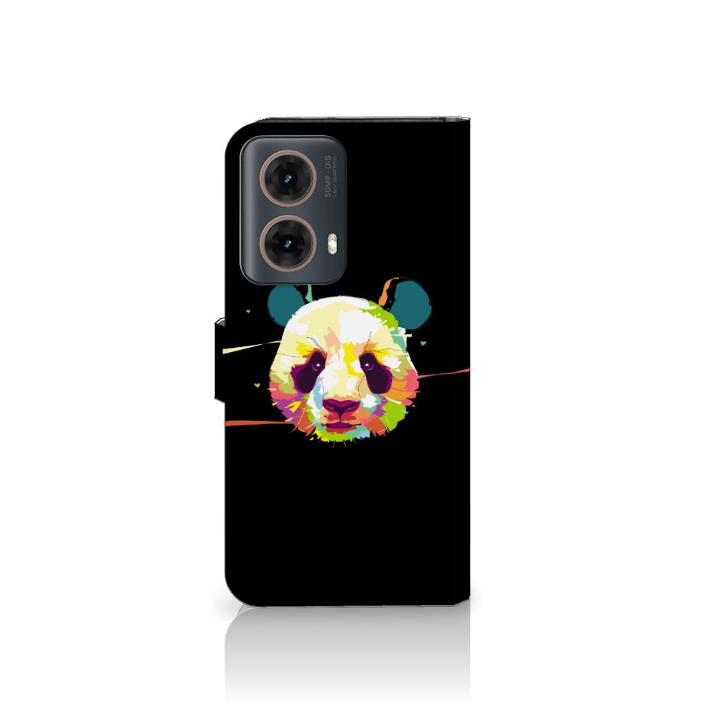 Motorola Moto G85 Leuk Hoesje Panda Color hoesje panda kleur voorkant