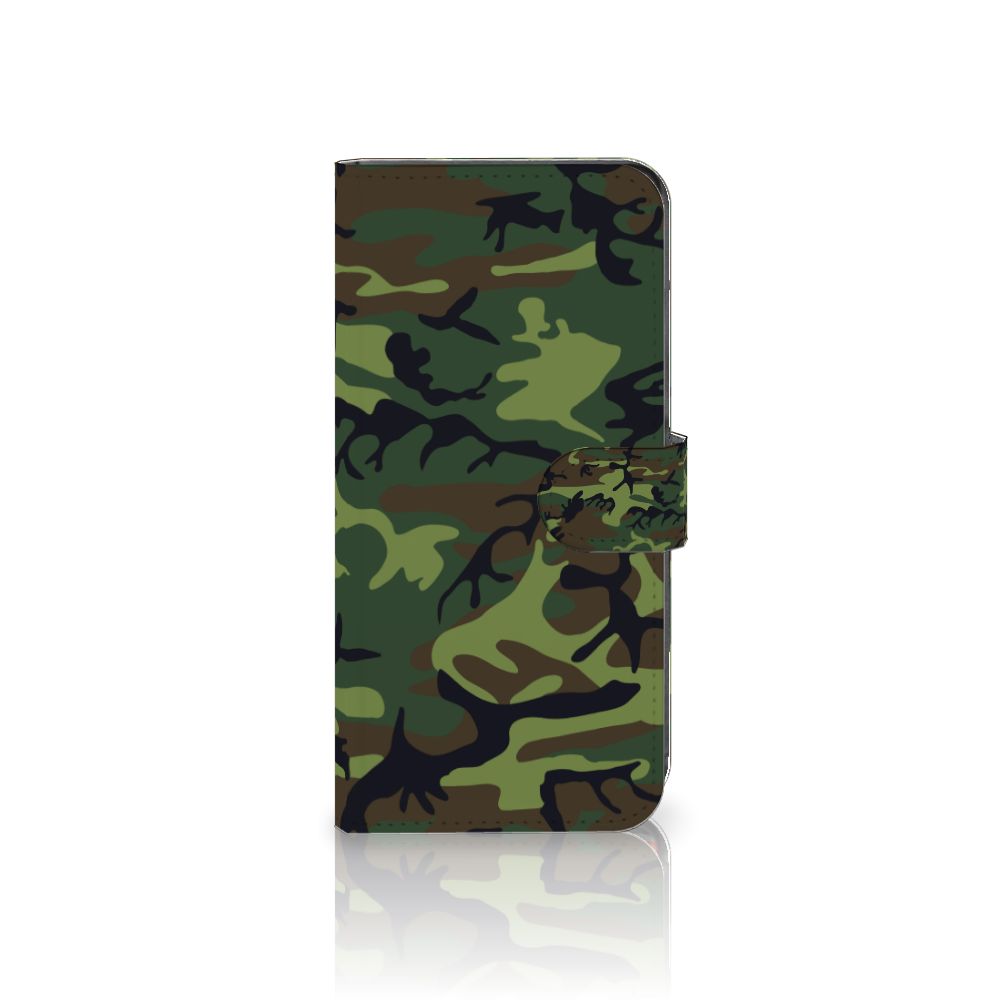 Motorola Moto G85 Telefoon Hoesje Army Dark boekhoesje camouflage design front