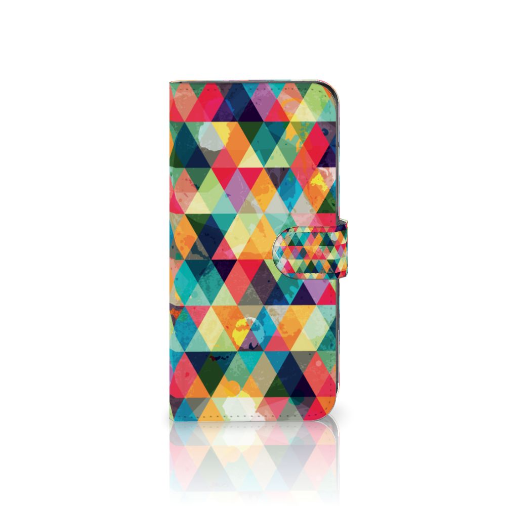 Motorola Moto G85 Telefoon Hoesje Geruit design ruitjes aanzicht