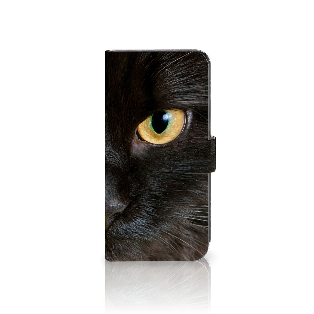 Motorola Moto G85 Telefoonhoesje met Pasjes Zwarte Kat design Zwarte Kat aanzicht