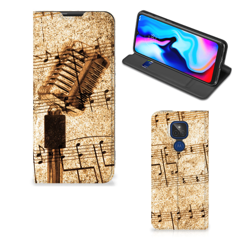 Motorola Moto G9 Play Stand Case Bladmuziek - B2C Telecom