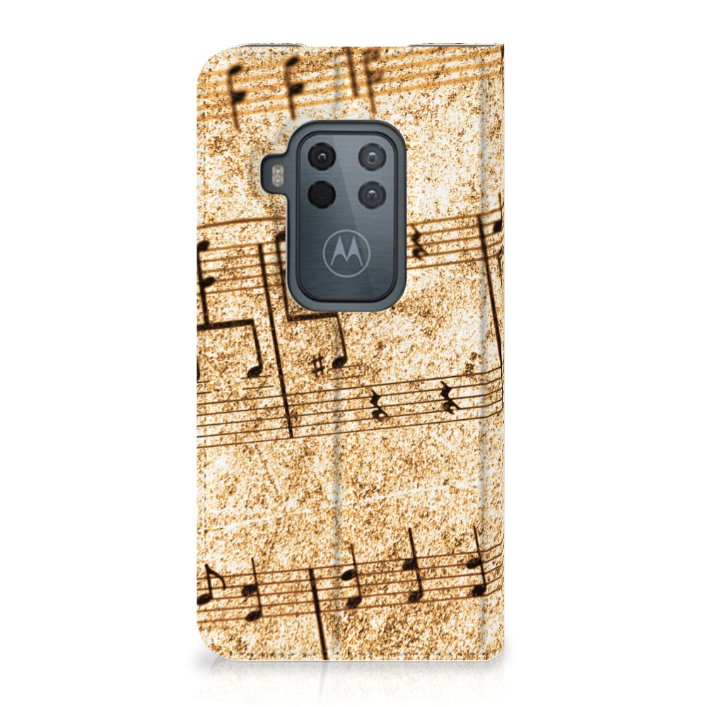 Motorola One Zoom Stand Case Bladmuziek - B2C Telecom