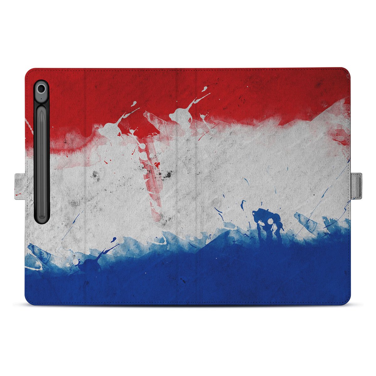 Samsung Galaxy Tab S10 FE Plus Nederland Book Case Hoesje met Standaard design vlag schuin