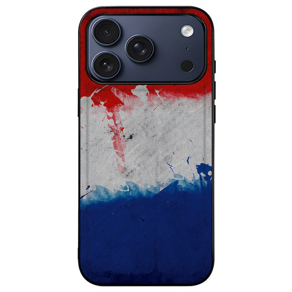 iPhone 18 Pro Max in de Nederland back cover, driekleur omlijst door zwart TPU