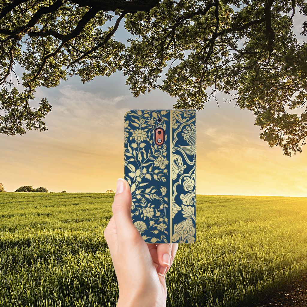 Nokia 2.1 2018 Smart Cover Beige Flowers
