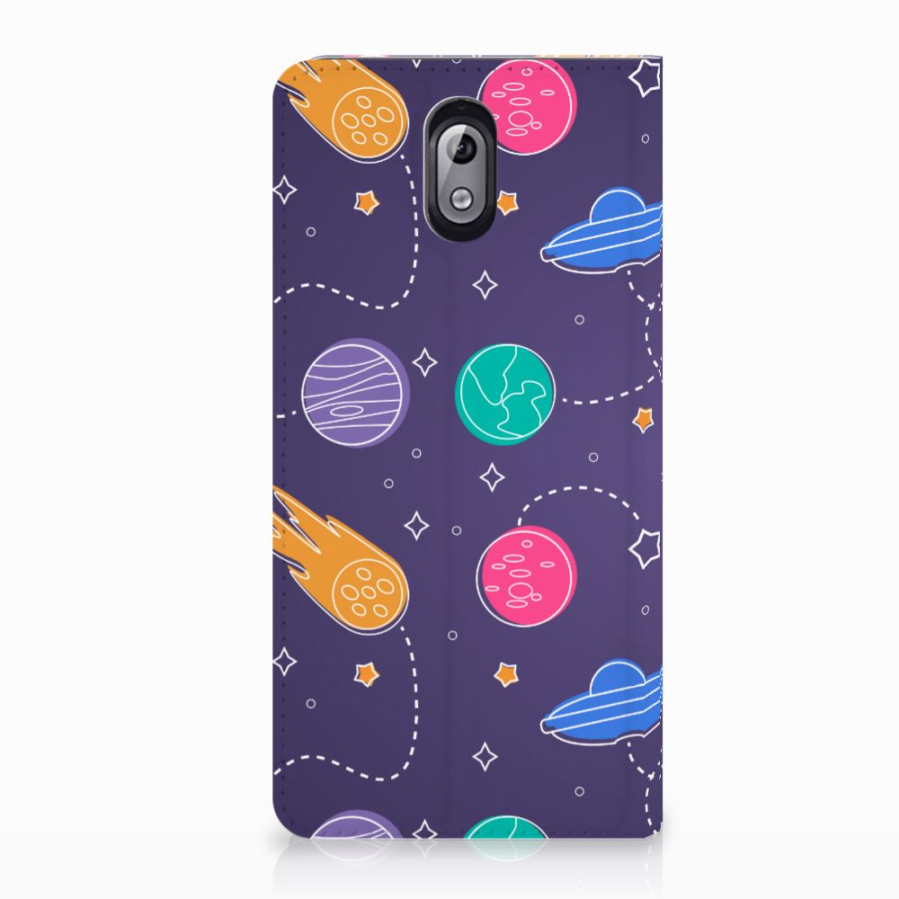 Nokia 3.1 (2018) Hippe Standcase Spaceie design ruimte planeten schotels