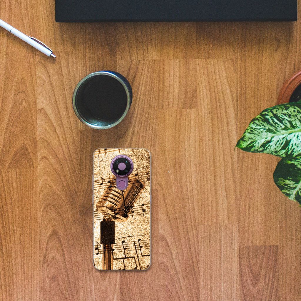 Nokia 3.4 Siliconen Hoesje met foto Bladmuziek B2C Telecom