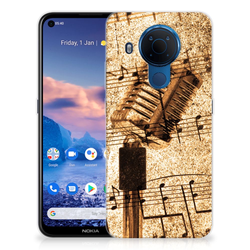 Nokia 5.4 Siliconen Hoesje met foto Bladmuziek