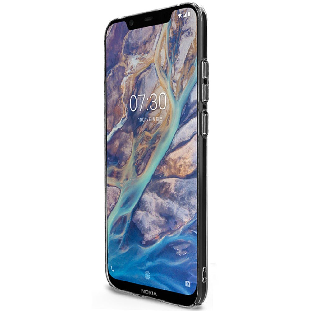 Nokia 8.1 Hardcase Hoesje Transparant + Screen Protector