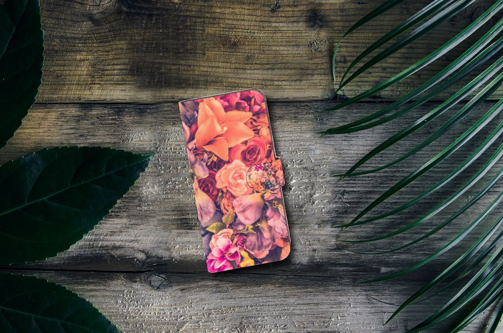 Nokia C12 Hoesje Bosje Bloemen boekhoesje bloemen design bovenaanzicht