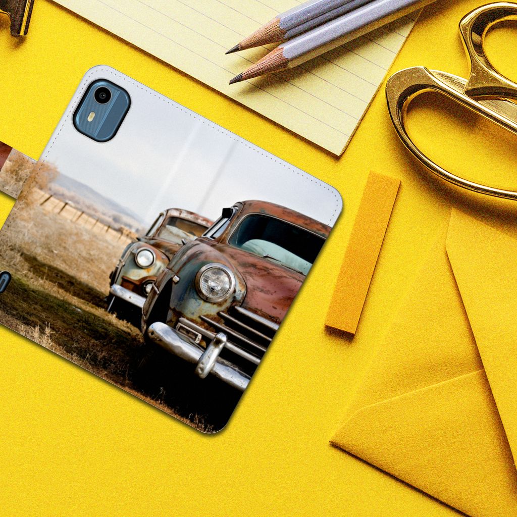 Nokia C12 Telefoonhoesje met foto Vintage Auto, uniek design voor bescherming en gebruiksgemak 🚗