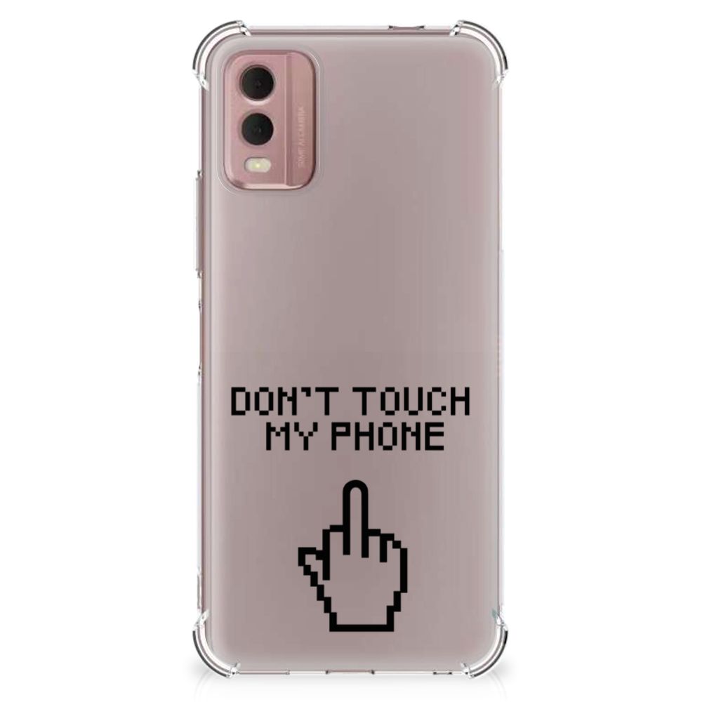 Nokia C32 Anti Shock Case Finger Don't Touch My Phone B2C Telecom