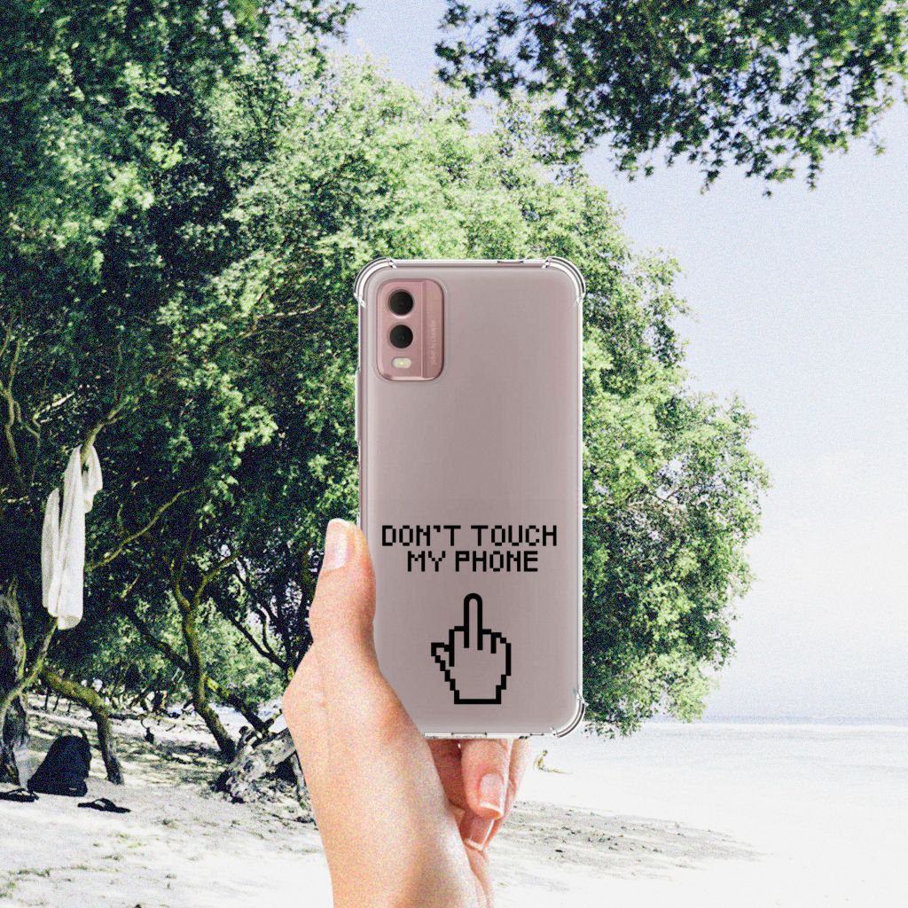 Nokia C32 Anti Shock Case Finger Don't Touch My Phone B2C Telecom