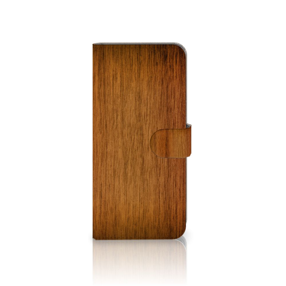Nokia C32 Book Style Case Donker Hout met een stijlvolle houtlook, biedt bescherming en gebruiksgemak 🎁.