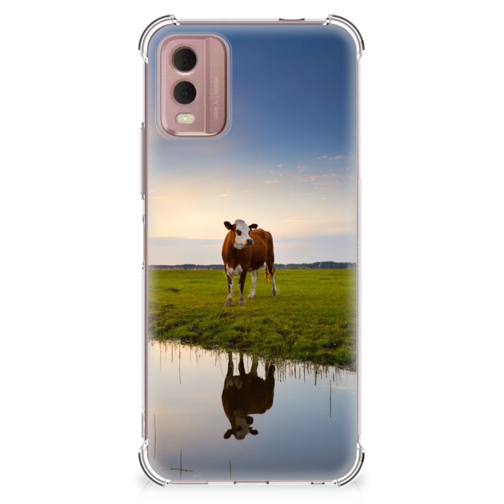 Nokia C32 Case Anti-shock Koe koe design achterkant