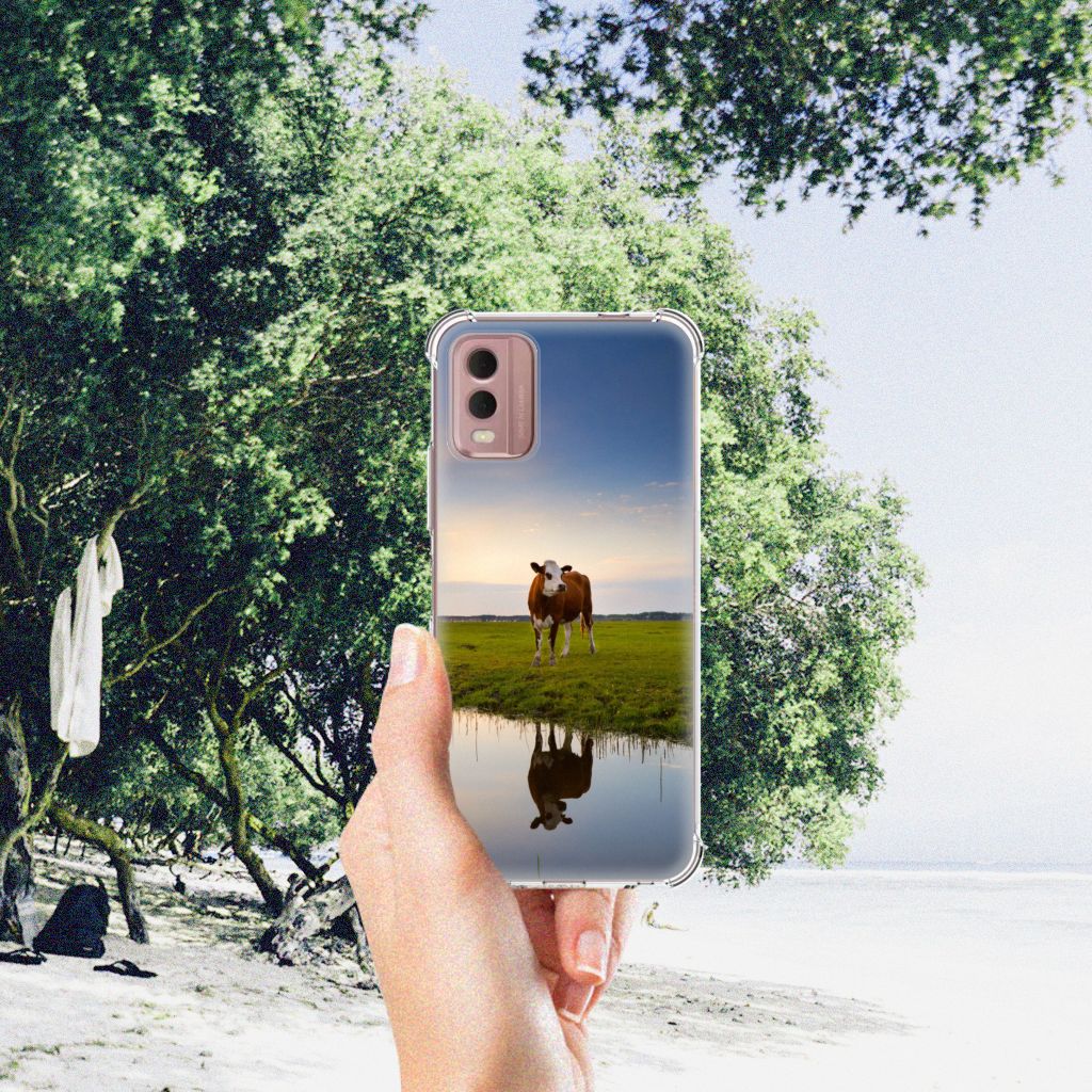 Nokia C32 Case Anti-shock Koe koe design hand natuur