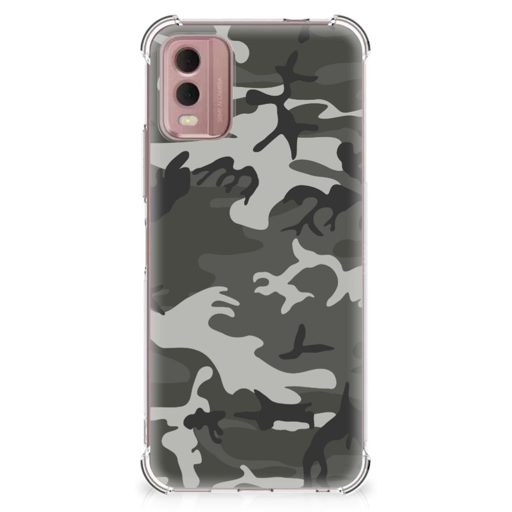 Nokia C32 Doorzichtige Silicone Hoesje Army Light B2C Telecom