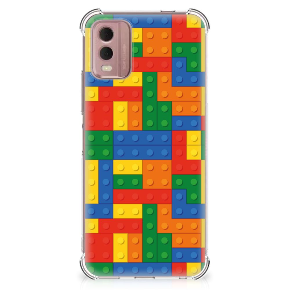 Nokia C32 Doorzichtige Silicone Hoesje Blokken B2C Telecom