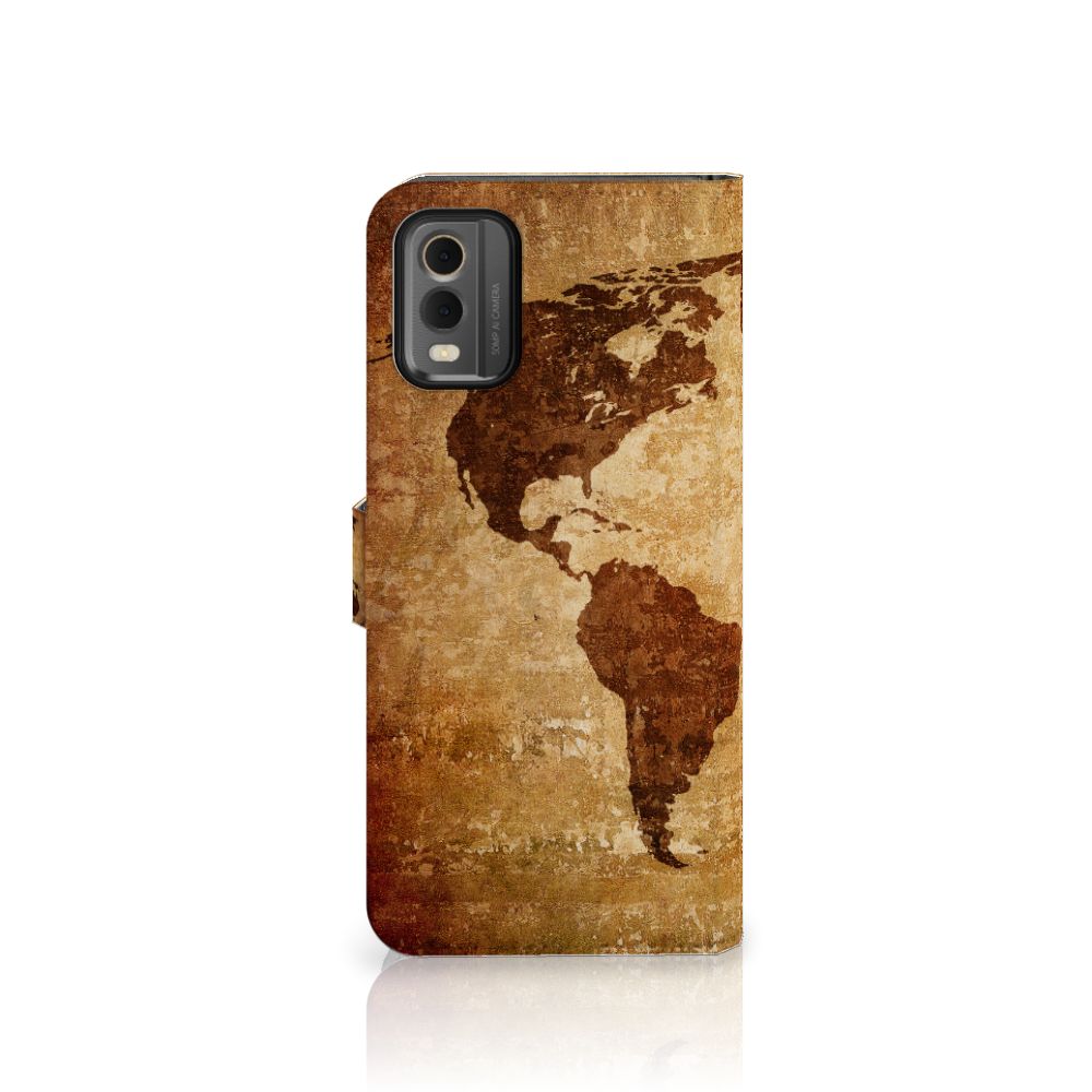 Nokia C32 Flip Cover Wereldkaart met aantrekkelijk ontwerp voor bescherming, gebruiksgemak en duurzaamheid 🌍.