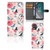 Nokia C32 Hoesje Butterfly Roses telefoonhoesje ontwerp vlinders rozen voorzijde binnenzijde