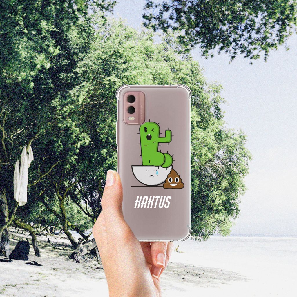 Nokia C32 Stevig Bumper Hoesje Cactus Poo B2C Telecom