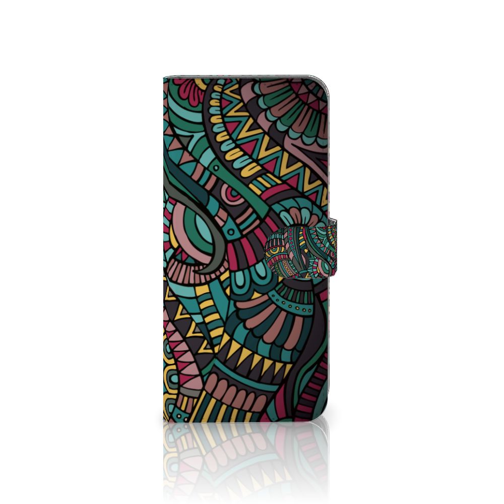 Nokia C32 Telefoon Hoesje Aztec met kleurrijk artistiek design, perfect als cadeau voor stijl en bescherming.