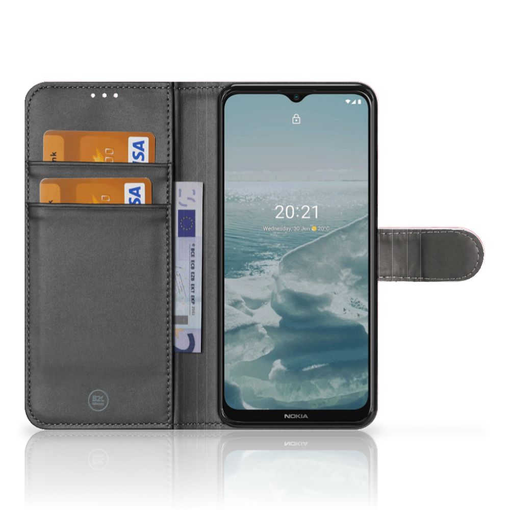 Nokia G10 | G20 Hoesje Spring Flowers binnenkant met pasjes vakken
