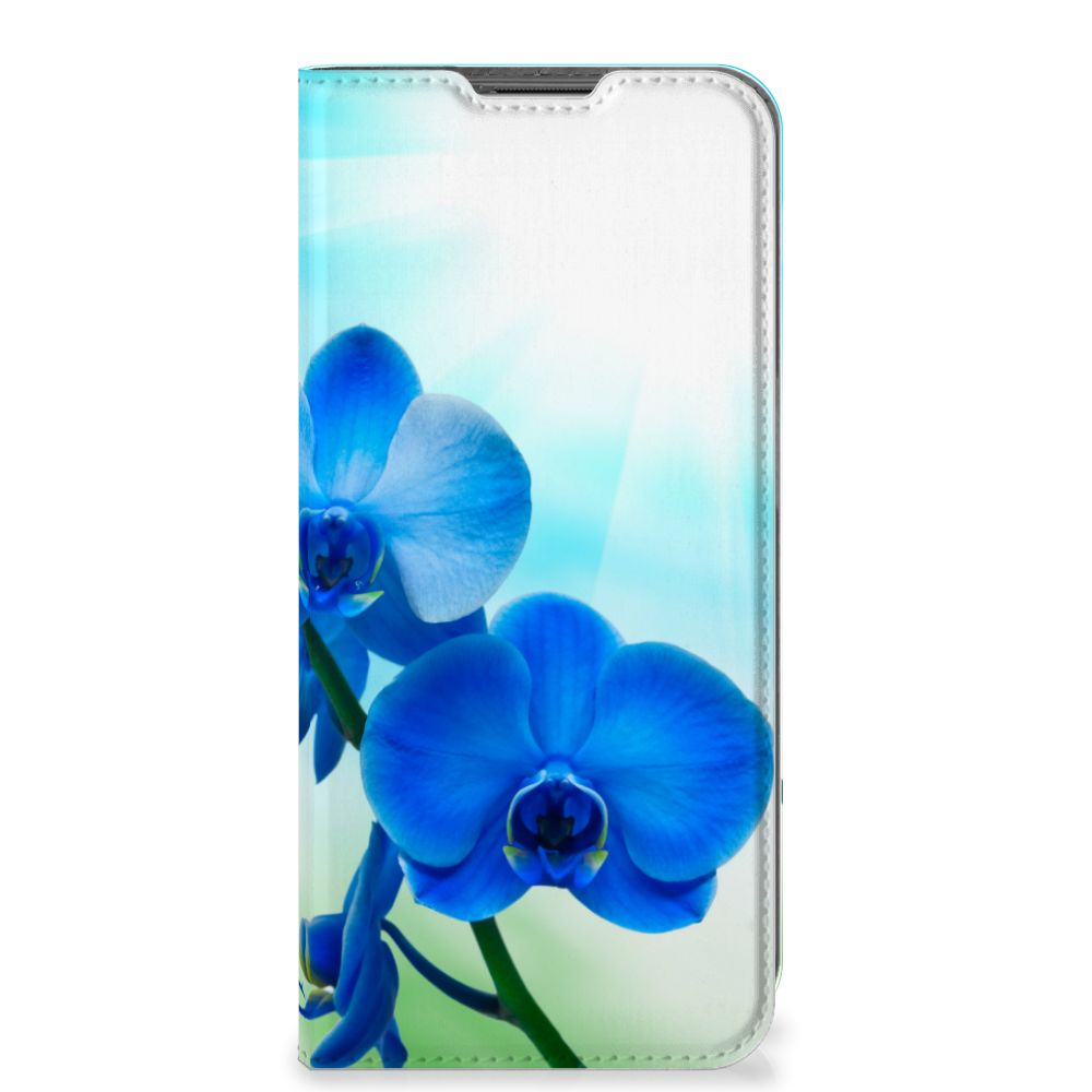 Nokia G11 | G21 Smart Cover Orchidee Blauw design hoesje voorkant