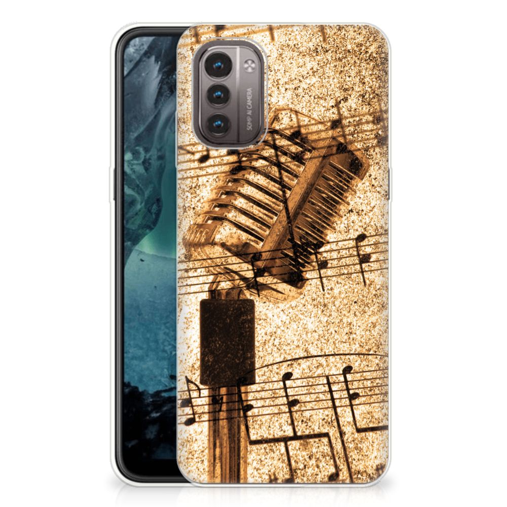 Nokia G21 | G11 Siliconen Hoesje met foto Bladmuziek B2C Telecom