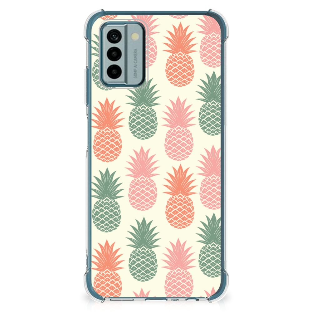 Nokia G22 Beschermhoes Ananas telefoonhoesje ananas patroon voorkant