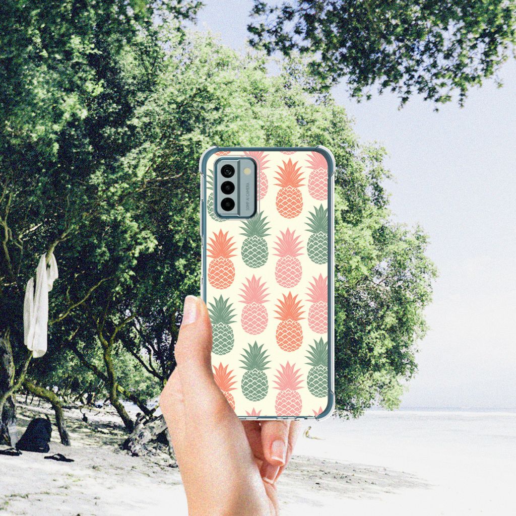 Nokia G22 Beschermhoes Ananas telefoonhoesje ananas ontwerp hand